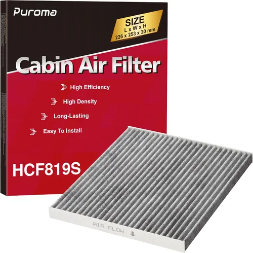 Vista 22 de Puroma Filtro de aire de cabina Carbón activado para CP930 CF10930 CAF1869P