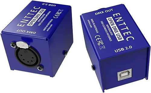 Vista 3 de Enttec Open DMX USB 70303 Interfaz de Iluminación - Código Abierto/Solo Hardware - Modelo de Nivel de Entrada