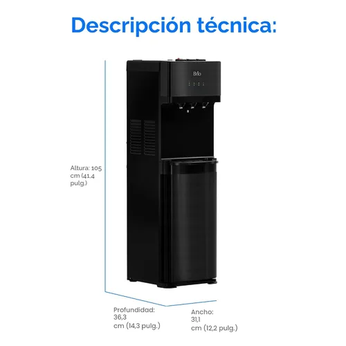 Vista 9 de Brio Dispensador de enfriador de agua sin botella con filtros de 4 etapas (incluidos) elimina PFAS y microplásticos para agua potable limpia Negro