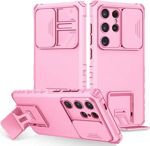 Vista 100 de Funda compatible con Samsung Galaxy M13 5G/A04 Dimensional Soporte Ventana Corredera Teléfono Móvil Funda Protectora a Prueba de Golpes para Samsung