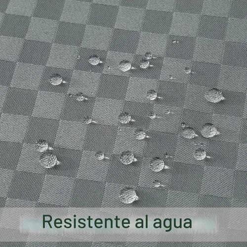 Vista 8 de Juego de curatina de ducha de tela de cubo mágico gris con ganchos, 70 x 72 Costuras grises