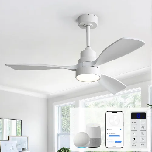 Vista 9 de Sofucor Ventiladores de techo inteligentes de 48 pulgadas con luces