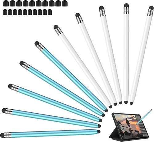 Vista 10 de Stylus 10 unidades, lápiz óptico para pantalla táctil, Android, iPad Blanco/Plata/Oro/Rosa/Rojo/Verde/Azul/Negro