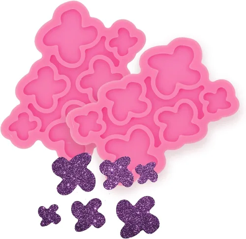 Vista 12 de 1 pieza de la serie de Navidad Mini Ear Studs árbol de Navidad/rompecabezas/notas musicales pendientes de resina molde de silicona, joyería DIY