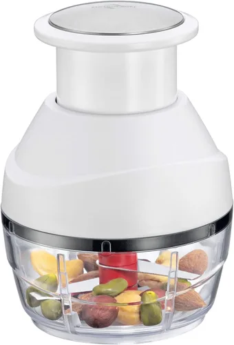 Vista 6 de Küchenprofi Picador de verduras y frutas, 3.4 pulgadas de diámetro x 4.5 pulgadas de alto, blanco, contemporáneo, mini picador de alimentos