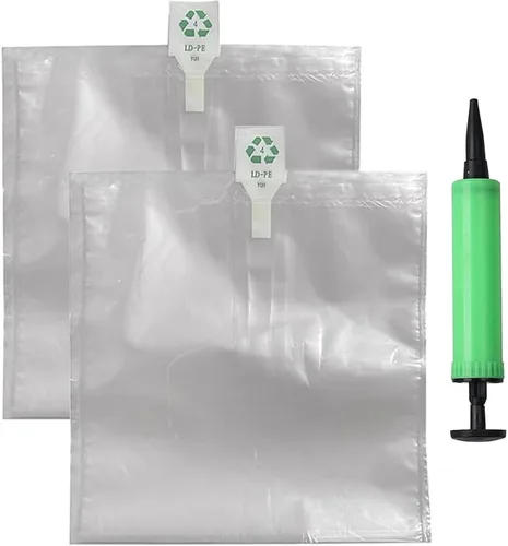 Vista 19 de Miupoo Bolsas de aire de embalaje, bolsa protectora de embalaje de aire inflable de plástico transparente con cojín de bomba gratis, bolsa