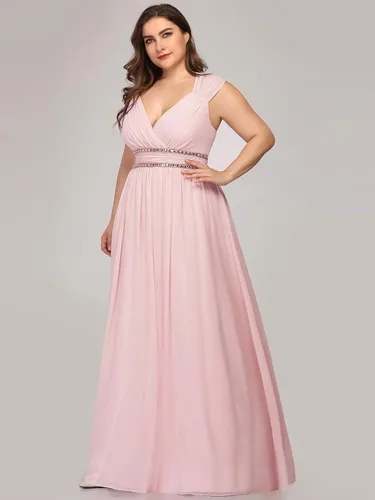 Vista 4 de Ever-Pretty Plus Women's Plus Size V-Neck Empire Waist Evening Party Maxi Dress 08697