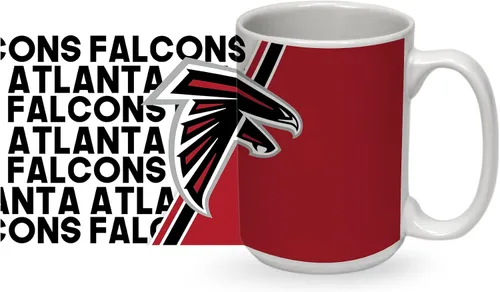 Vista 17 de Rico Industries NFL Football 15 oz White Ceramic Mug