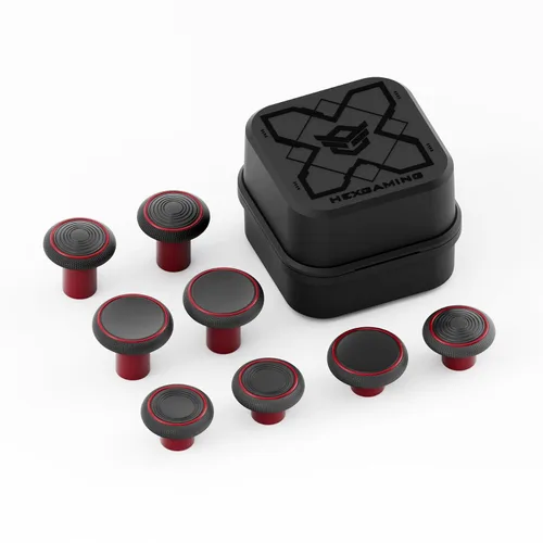 Vista 6 de HEXGAMING Palancas de repuesto de 2 alturas abovedadas y cóncavas para controladores Phantom y Ultimate Pro - Parte base no está incluida