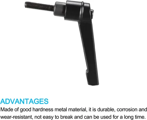 Vista 3 de METALLIXITY Mango de sujeción ajustable (M5 x 0.787 in), 5 unidades, mango de nivel de trinquete de botón macho de metal, para equipos