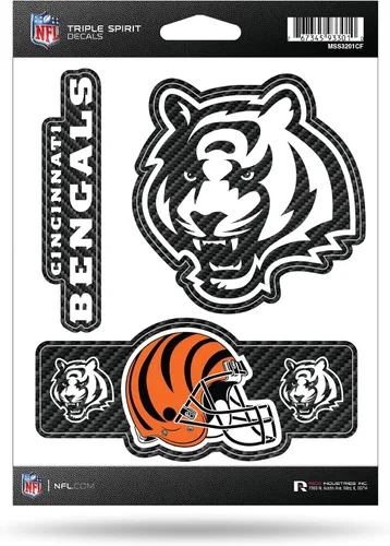 Vista 48 de Rico Industries NFL Football Triple Spirit Stickers Hoja de calcomanías triples