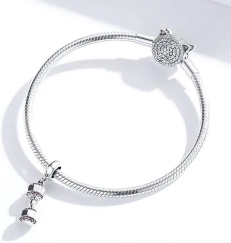 Vista 2 de MEETCCY Abalorios de plata de ley 925 para mujer diseño de estrella de mar luna unicornio para pulseras collar y dije compatible con pulseras