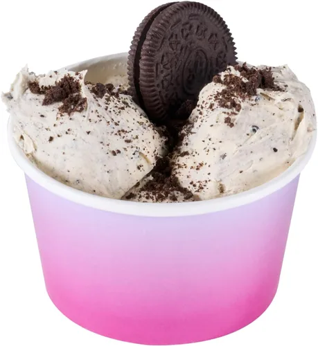 Vista 61 de Restaurantware Coppetta - Vasos de postre de 3 onzas, 50 tazas desechables para helado, tapas se venden por separado, cuencos de papel a cuadros