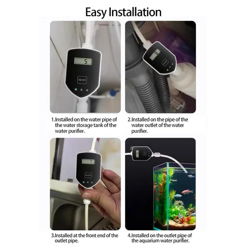 Vista 4 de medidor TDS en línea, medidor digital de calidad del agua TDS y medidor de medición de PPM para sistema RO-RODI, monitor de agua potable, acuarios