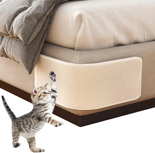 Vista 11 de 2 Alfombrillas Raspadoras para Gatos Protector de Sofá de Sisal Natural Alfombrilla Rascadora para Gatos Funda de Esquina para Sofá Cama Protector