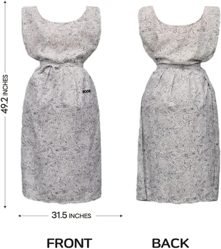 Vista 5 de IRODA Delantal impermeable para mujer, diseño floral elegante, tela 100% impermeable, ajuste ajustable, suave y ligero