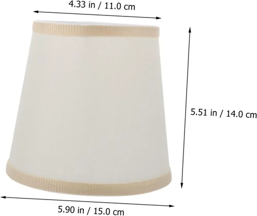 Vista 7 de Housoutil Cubierta de lámpara de mesa cubierta de luz de tela para decoración del hogar E14 Socket estilo simple lámpara accesorio