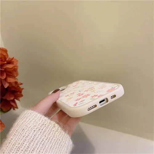 Vista 7 de Ownest Funda compatible con iPhone 13 Pro Max con bonito patrón floral de flores para mujeres y niñas, funda de silicona suave con protección