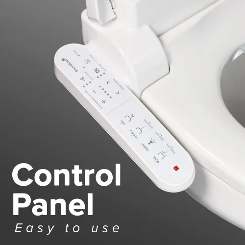 Vista 5 de SmartBidet SB-2000 Asiento de bidé eléctrico - Asiento para inodoro climatizado con secador de aire caliente y funciones de lavado con control