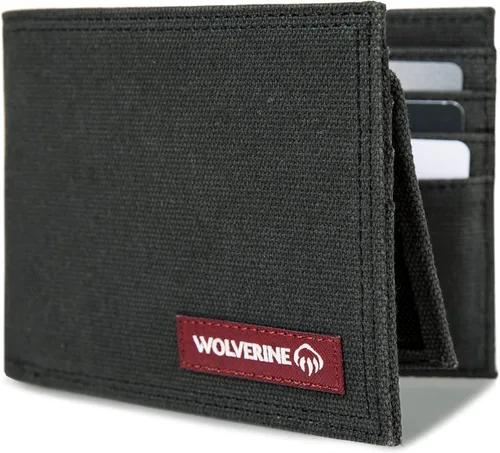 Vista 84 de WOLVERINE Billetera plegable de lona/cuero para hombre