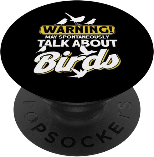 Vista 6 de Warning May Spontaneously Talk About Birds Vogel Tier Vögel PopSockets MagSafe PopGrip for iPhone