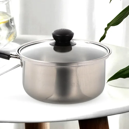 Vista 5 de LABRIMP 1 juego de acero inoxidable con mango largo antiadherente multifunción para sopa, pasta y avena, apto para lavavajillas, olla de calefacción