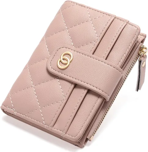 Vista 12 de GAEKEAO Billeteras pequeñas para mujer, con bloqueo RFID, de cuero, plegable, con cremallera, bolsillo para tarjetas de crédito, con ventana