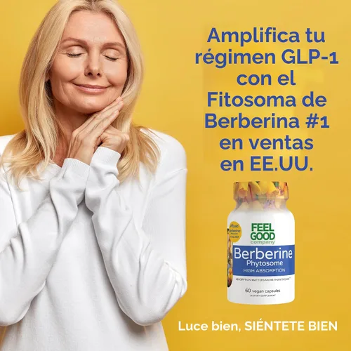 Vista 9 de Feelgood Company - Berberina - Alta absorción - equivalente a 2200 mg - Suplemento herbario - Baja glucosa en sangre - Ayuda al colesterol - 60