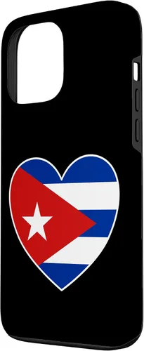Vista 2 de iPhone 13 Pro Max I Heart Cuba - Divertida funda con bandera cubana
