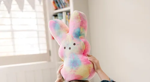 Vista 16 de Animal Adventure Peeps 4" Juguete de peluche de conejo Palm Pet coleccionable Azul
