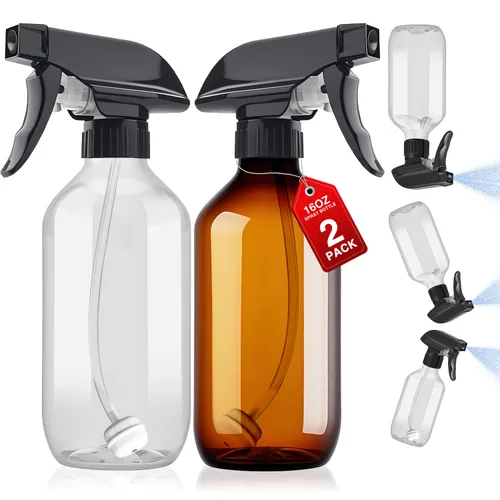 Vista 15 de AMORIX Botellas de Spray Plásticas 360° Botella de Agua para Limpieza 10 oz/300 ml Botella de Spray Invertida Pequeña Botella de Chorro con Boquilla
