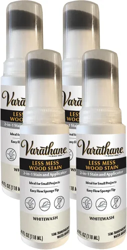 Vista 9 de Varathane 385685 Tinte para madera con menos desorden y aplicador, 4 onzas, Lavado blanco