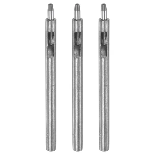 Vista 29 de HARFINGTON Perforadora de cuero de 0.020 in, recta, redonda, con ojales, remache a presión, fijador para cuero, artesanía, ropa, bolso, cortina