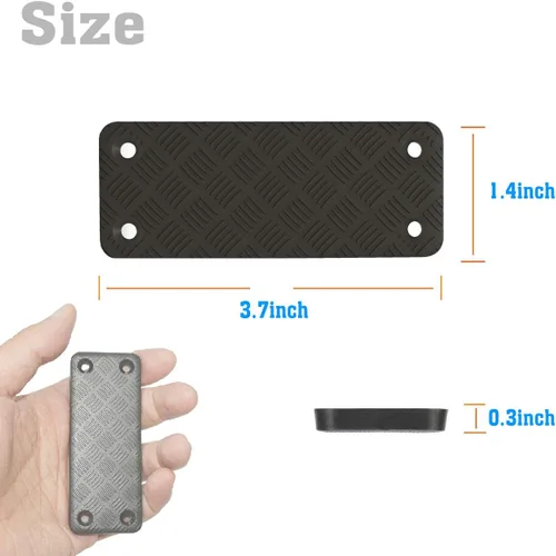 Vista 2 de Soporte magnético para pistola, clasificación de 55 libras, funda magnética para pistola Soporte de pistola recubierto de goma para pistola