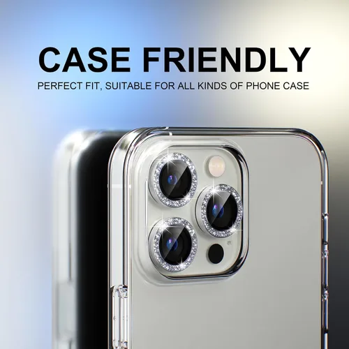 Vista 344 de Choiche Compatible para iPhone 16 Pro/iPhone 16 Pro Max Protector de Lente de Cámara, Vidrio Templado 9H Protector de Pantalla de Cubierta de Cámara