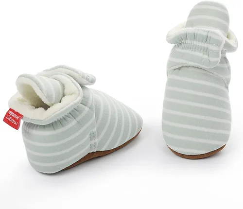 Vista 5 de Infant Booties Baby Girls Boys Snow Boots Toddler Crib Shoes Newborn Prewalker Winter Warm First Walkers Non-Slip Footwear