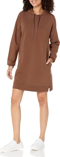 Vista 2 de The Drop Vestido mini Iona tipo sudadera holgado de manga larga con capucha para mujer