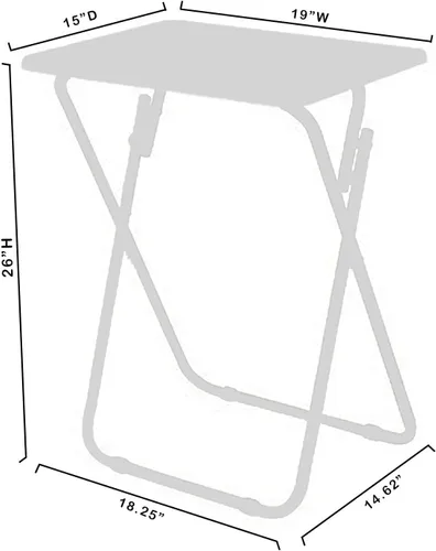 Vista 3 de eHemco Mesas plegables para TV para espacios pequeños, color negro, juego