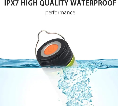 Vista 5 de NPET Linterna LED para campamento recargable, IPX7, impermeable, con 5 modos de rayo, accesorios de campamento portátiles, faros delanteros