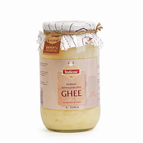 Vista 12 de Indicow Ghee de vaca A2 Desi (180ml (6.08oz), Ghee de vaca A2 (vacas Sahiwal)) Alimentado con pasto, criado en pastizales, grasa de mantequilla