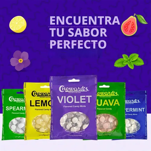 Vista 8 de Choward's Bolsa de dulces Violet Mints Sabor aromático audaz Perfecto para viajes, compartir y regalar Caramelos nostálgicos vintage Bolsa