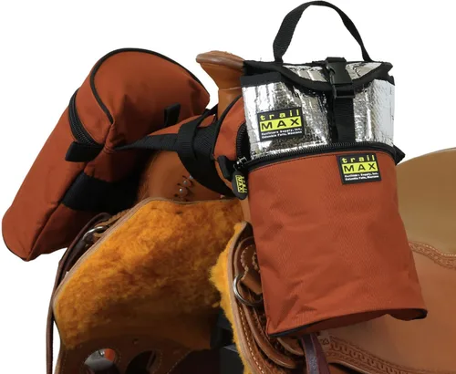 Vista 14 de TrailMax Bolsas medianas con pompa de caballo para tu silla de montar occidental; bolsas aisladas para caballos; bolsa de sillín para cámara