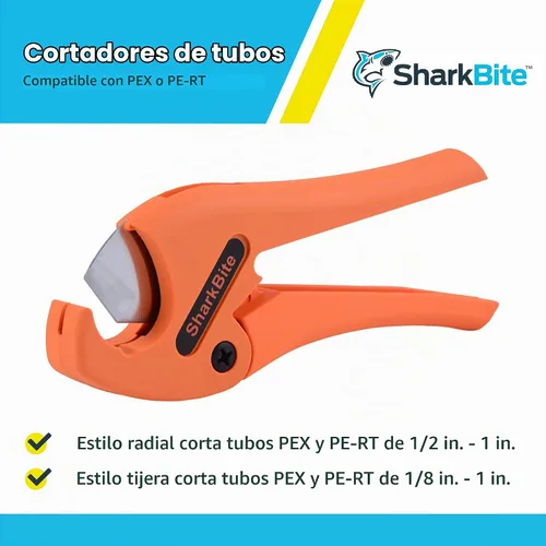 Vista 4 de SharkBite U701 Cortador de caños flexibles de 1/4 de pulgada, 3/8 de pulgada, 1/2 pulgada, 3/4 de pulgada y 1 pulgada