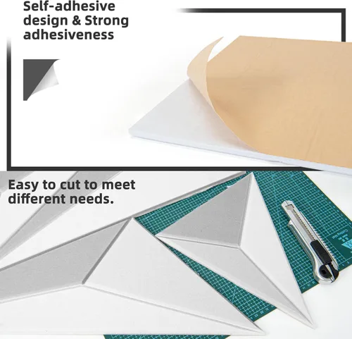 Vista 13 de Art3dwallpanels Paneles acústicos de 24 x 24 pulgadas, paquete de 6 paneles de pared insonorizados que amortiguan el sonido, paneles absorbentes