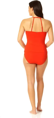 Vista 3 de Anne Cole Tankini de cuello alto estándar para mujer