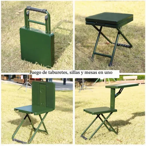 Vista 5 de Taburete plegable para silla de camping, taburete de pesca