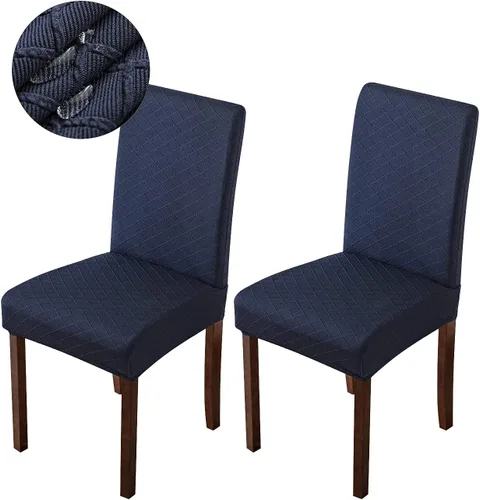 Vista 34 de Genina Fundas impermeables para sillas de comedor, fundas para sillas Parsons de cocina, fundas para sillas Parsons (beige, 2 piezas)
