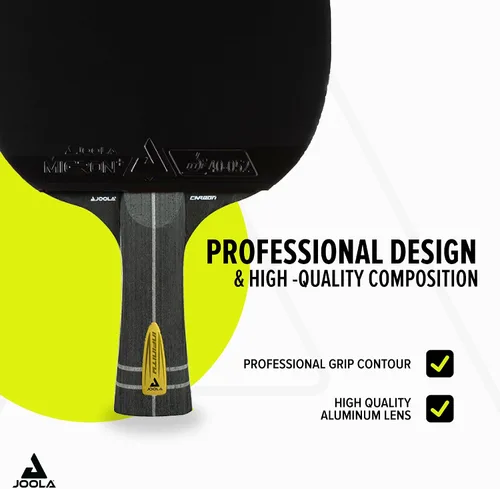 Vista 9 de JOOLA Infinity Carbon Professional Ping Pong Paddles - Ergonomic Comfort Grip - ITTF Approved Rubbers - Professional Ping Pong Paddle for Advanced