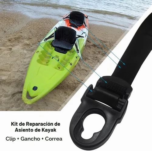 Vista 3 de Popbee Kayak Seat Repair Kit Clips & Hooks Compatible with Lifetime Emotion Seat Contain Seat Clips and Hooks Fits (8 Pack)