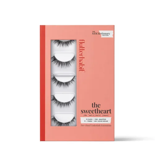 Vista 7 de FlutterHabit STICKtionary Bestie - Kit de pestañas autoadhesivas, tiras de pestañas prepegadas para principiantes, extensiones de pestañas sin